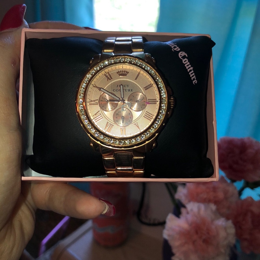 Juicy Couture Rose Gold Crystal Pedigree Watch